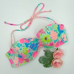 Neon Floral VS Molded Bikini Top Sz 34C